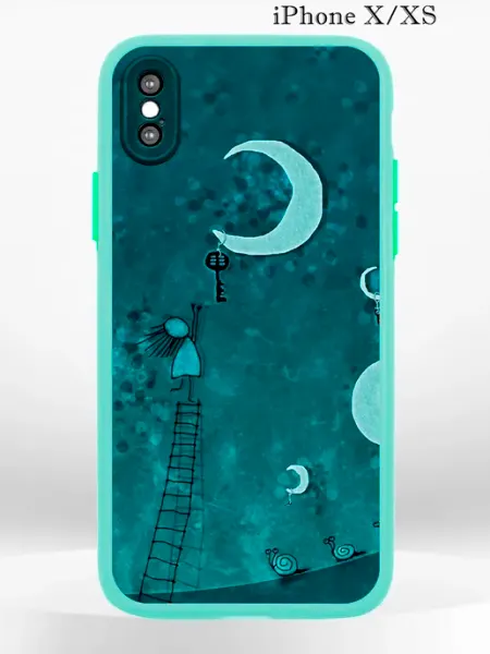 PRINTberries Чехол на iPHONE XS X с принтом луна