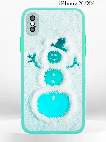 PRINTberries Чехол на iPHONE XS X с принтом снеговик