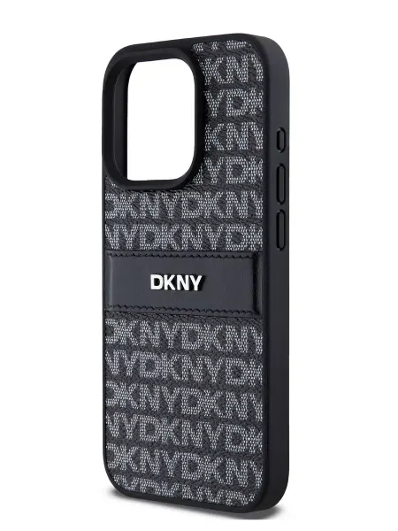 DKNY Чехол на iPhone 15 Pro Max с принтом, из экокожи, PU