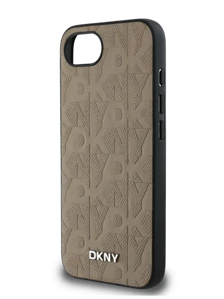 DKNY Чехол на iPhone 17e, 16e из экокожи PU leather, MagSafe