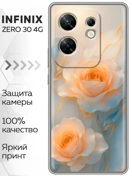 Marketclub Чехол на Infinix Zero 30 4G женский с цветами