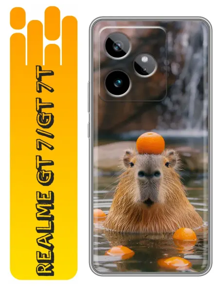 360skin Чехол на Realme GT 7T Смешные капибары