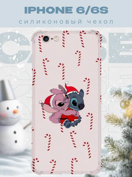 PRINTberries Новогодний чехол для телефона iPhone 6 6S лило и стич