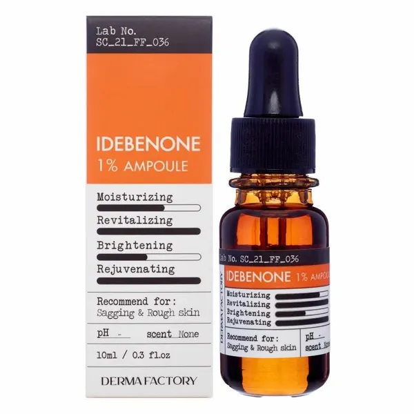 Сыворотка Derma Factory Anti-Age Idebenone 1% Ampoule, Антивозрастная для лица с идебеноном, 10 мл