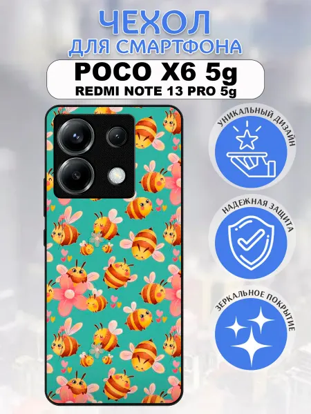 Pushkacase Чехол на Poco X6 5G пчёлы