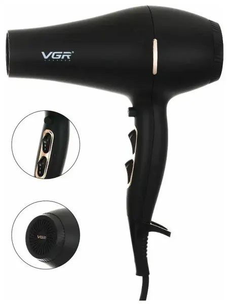 Все для стрижки и бритья Фен для волос VGR V-433 Black