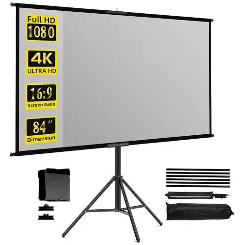 84" ALR экран для проектора, белый, с регулируемым штативом
