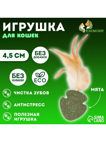 Пижон Игрушка для кошек из кошачьей мяты яркая и интересная