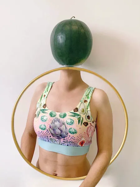 Pink Lotus Топ спортивный