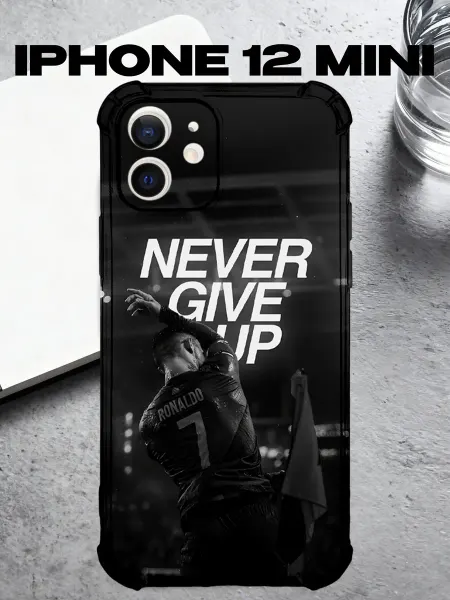 IntelligentCase Чехол на IPHONE 12 MINI футбол Роналду Ronaldo