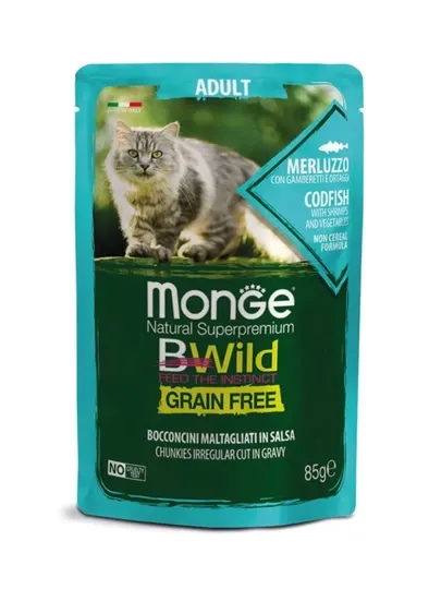 Влажный корм Monge BWild Cat Adult с треской 85 грамм