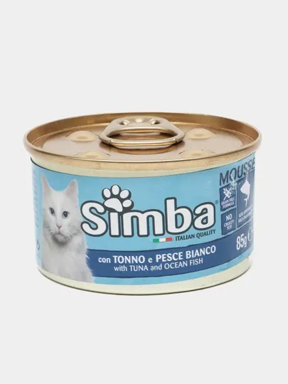 Паштет Simba для взрослых кошек, из тунца и морской рыбы, 85 г