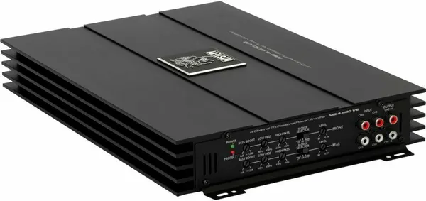 Автомобильный усилитель Mystery MB4.400V2, 4 канала, класс A/B, КНИ 0.01%, 160Вт (2Ом)