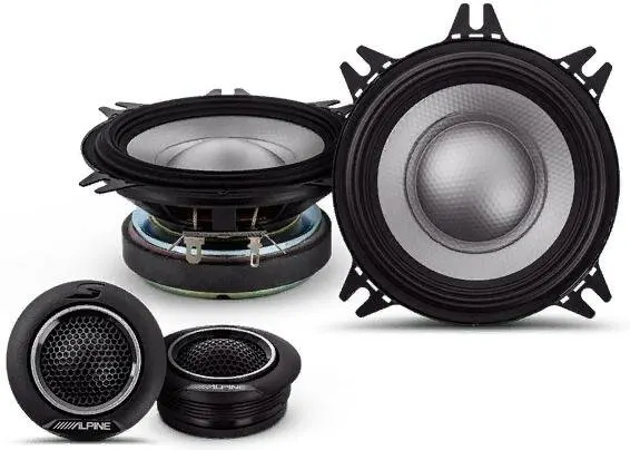 Колонки автомобильные Alpine S2-S40С, 10 см, двухкомпонентные, 2 шт.