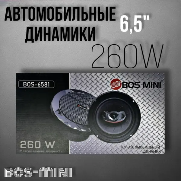 Колонки автомобильные BOSS-MINI BOS-6581 260W