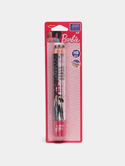 Карандаш GRAPH EXTRU PENC BARBIE HB BL X6 MAPED 850801