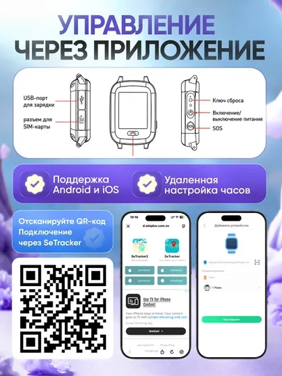 Умные детские смарт-часы S Smart Watch с GPS treker, SIM-картой, звонками и HD камерой