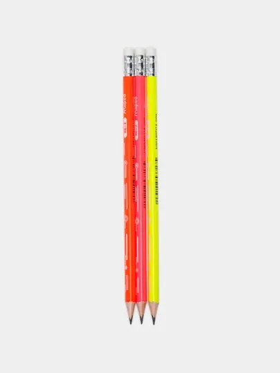 Карандаш Maped x12 (HB,NEON) 853717FC, по 3 штуки
