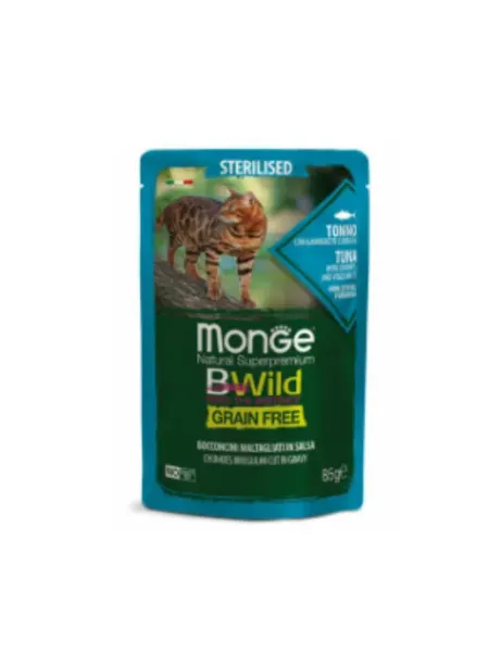 Monge Bwild тунец с креветками и овощами 85g