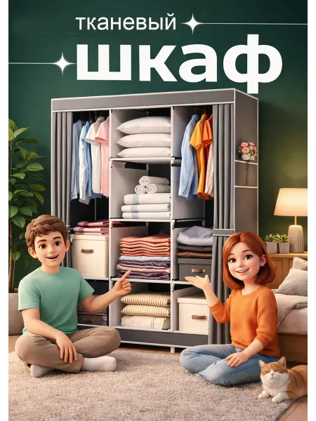 Шкаф для одежды Вешалка напольная шкаф с полками