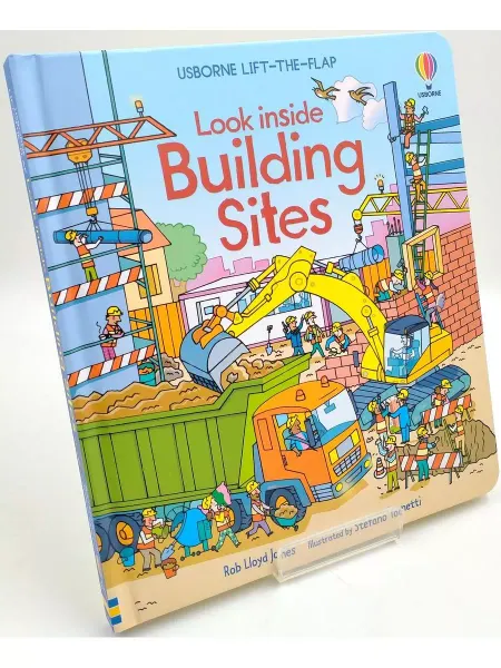 Usborne Look Inside a Building Site детская книга с окошками (англ.)