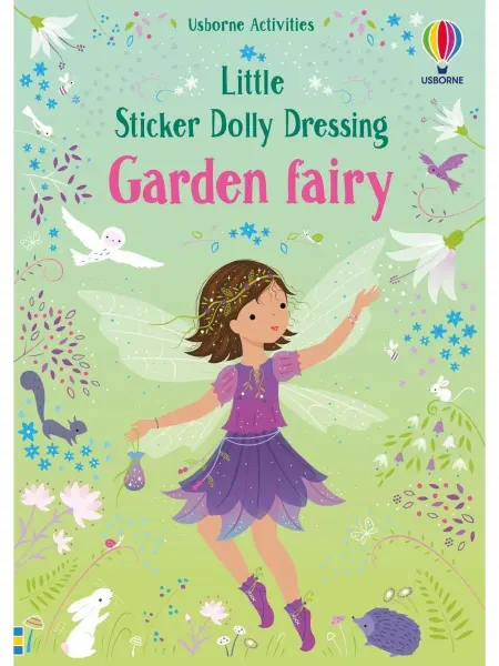 Usborne Little Sticker Dolly Dressing Garden Fairy книга наклеек