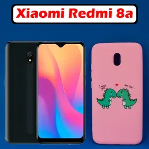 Чехол накладка для Xiaomi Redmi 8A Динозаврики, силикон