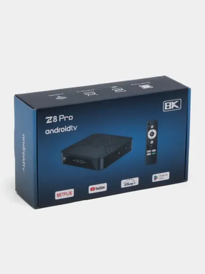 Android TV приставка Z8 Pro 8K / Смарт приставка для телевизора/Google TV Wi-Fi BT YouTube