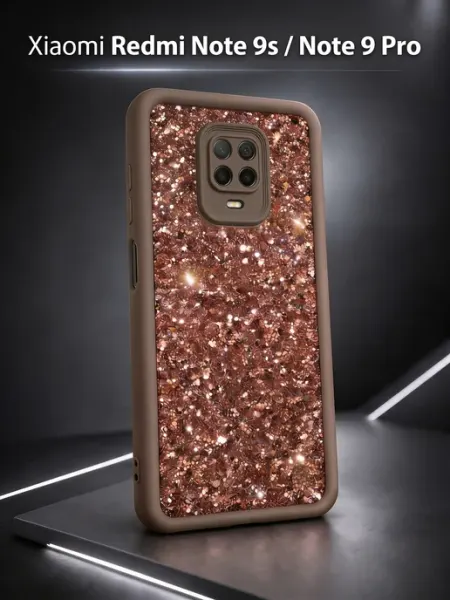 ЧЕХОЛБЕРИ Чехол на Redmi Note 9s, Redmi Note 9 Pro с блёстками