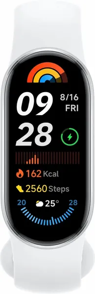 Фитнес-трекер XIAOMI smart band 9 amoled, корпус: серебристый, ремешок: серебристый (BHR8340GL)