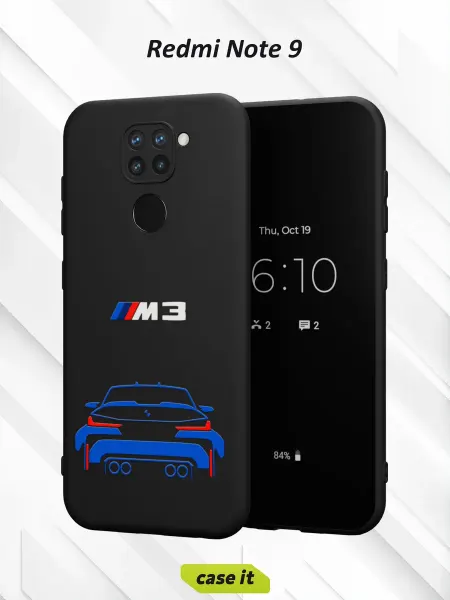Case it Чехол на Redmi Note 9 с принтом BMW M3 в кузове G80