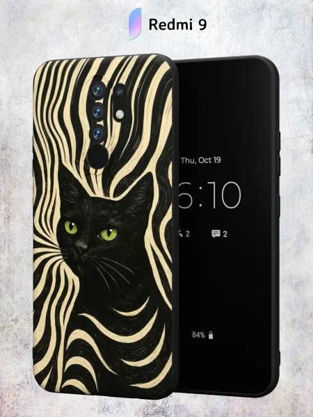 Secret.Case.Store Чехол на Redmi 9 с принтом Кот