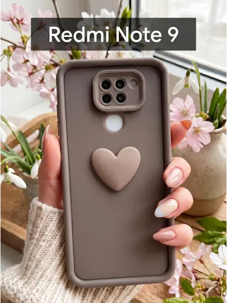 Red Cat Чехол на Redmi Note 9 Сердечко