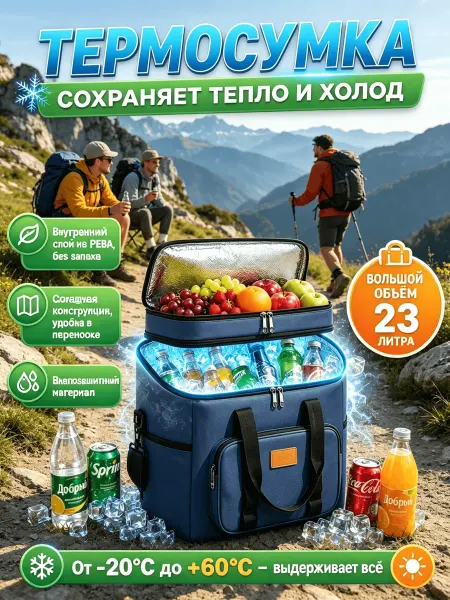 Термосумка холодильник для пикника
