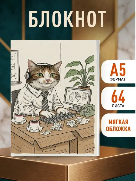 Эксмо Блокнот. Работаю за спасибо (А5, на скобе, 64 стр.)