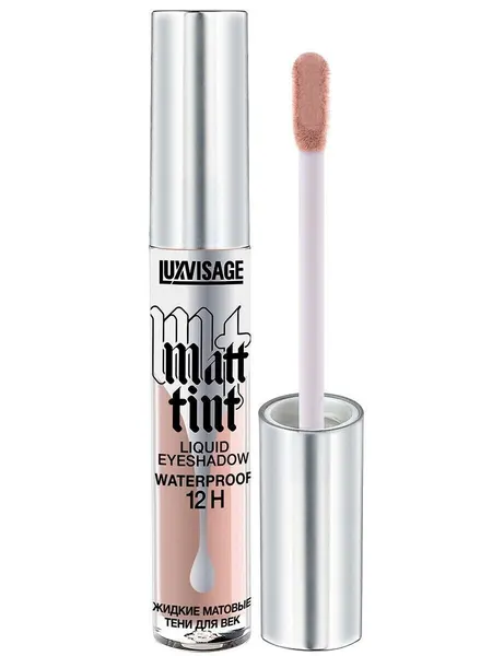 Тени для век жидкие Luxvisage Matt tint waterproof 12H тон 102 Dusty Rose