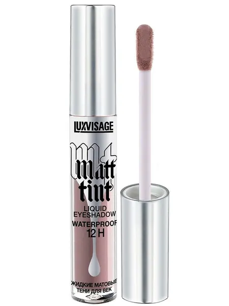 Тени для век жидкие Luxvisage Matt tint waterproof 12H тон 105 Ash Lilac