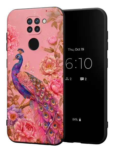 PBl store Чехол на Xiaomi Redmi Note 9 с принтом Павлин