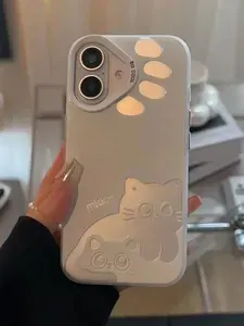 Чехол на Redmi 9 белый с принтом Котик противоударный