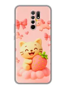 Чехол для Xiaomi RedMi 9 с принтом котик для девочек на Сяоми Редми 9