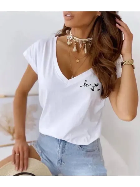 Mila_HY shop Футбола летняя с принтом