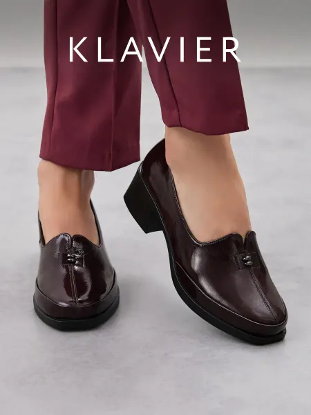 KLAVIER Туфли бордовые женские