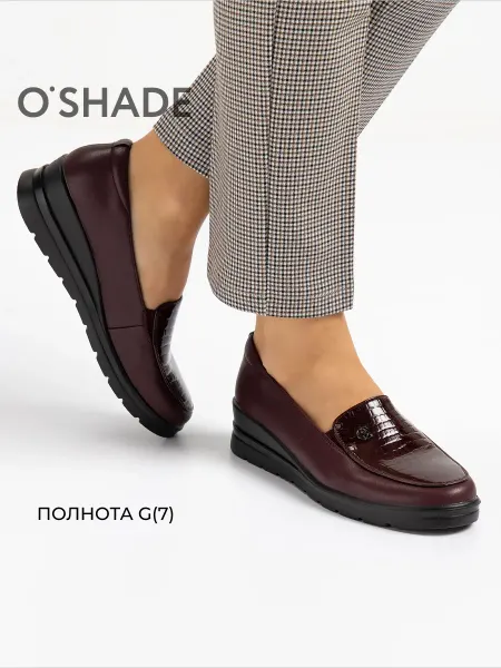 O`SHADE Туфли бордовые женские