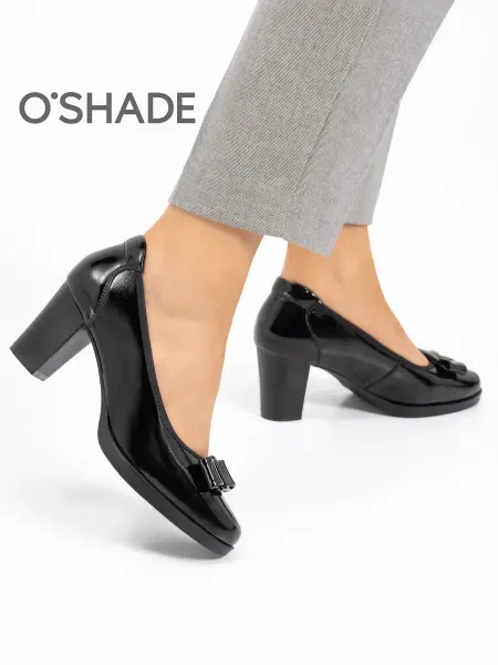 O`SHADE Туфли черные женские на каблуке