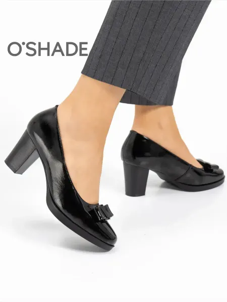 O`SHADE Туфли женские на каблуке черные