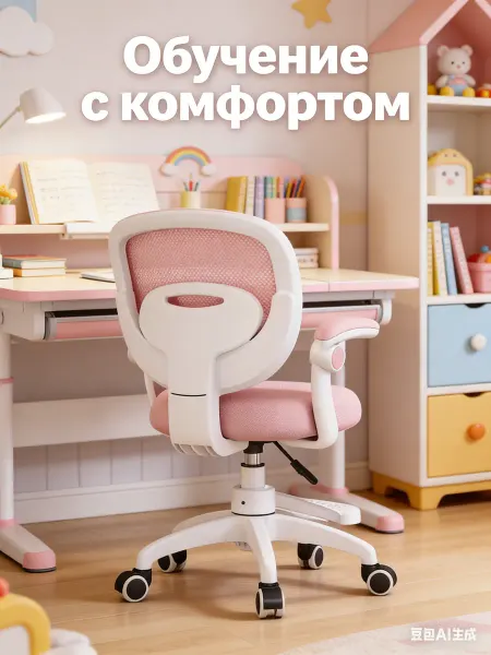 Xiaomi Детский растущий стул Ragenta с подлокотниками, розовый