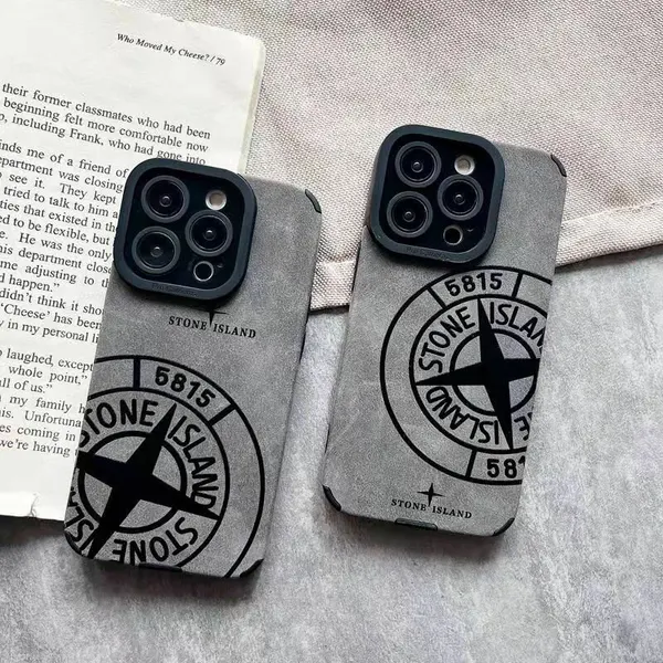 Чехол Stone Island для iPhone 16 Pro, высококачественная кожа.