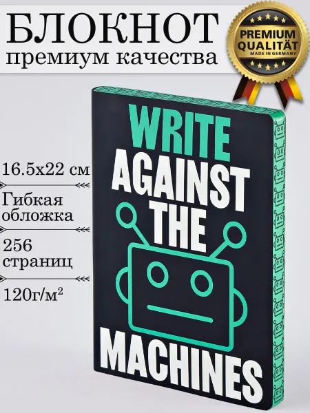 NUUNA Блокнот Write Against The Machines, 165*220 мм, 256 страниц