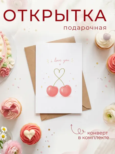 FORMIX Открытка "Люблю тебя" с конвертом