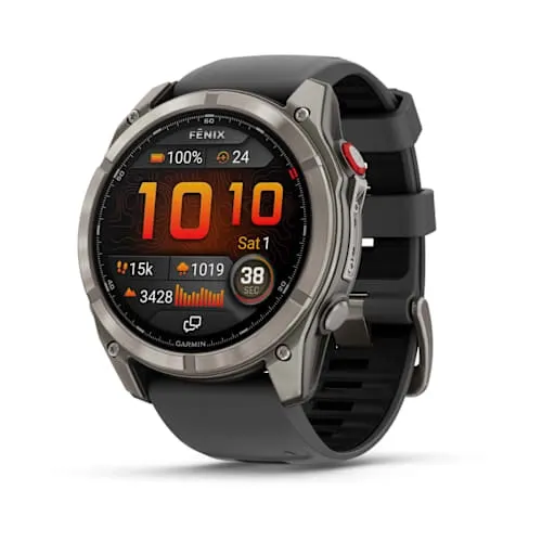 Умные часы GARMIN FENIX 8 PRO 51mm Amoled Sapphire Lens Titanium With Graphite/Black Silicone Band 010-03199-10